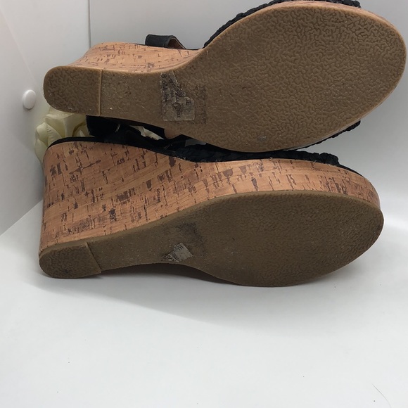 Jelly Pop “Mosaic” Black Wedges - Picture 5 of 16